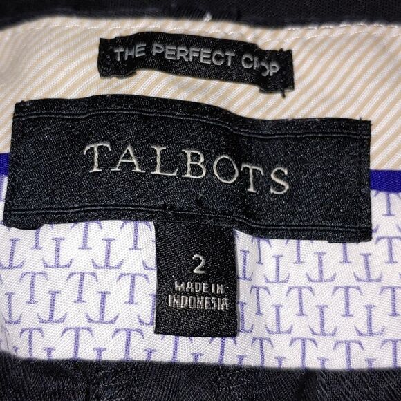 Talbots black The Perfect Crop Pant  Sz 2 NWOT - Picture 7 of 7